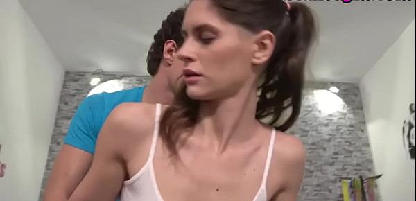  Yoga babe doggystyled at gym before facial